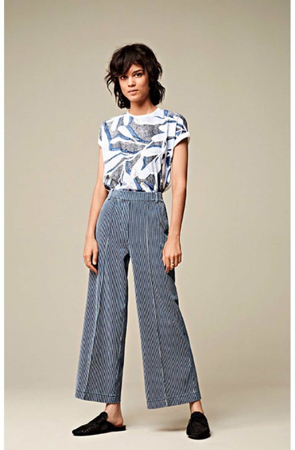 Striped Wide Leg Culottes