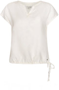 Sugar Swizzle Tie Detail Linen Top