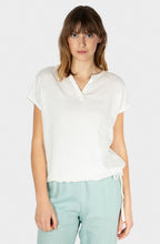 Sugar Swizzle Tie Detail Linen Top