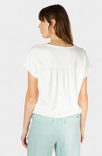 Sugar Swizzle Tie Detail Linen Top