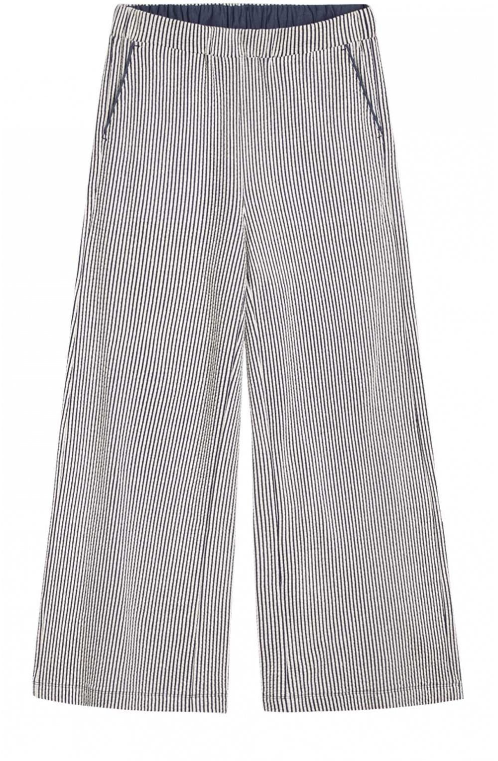 Textured Jersey Striped Trousers