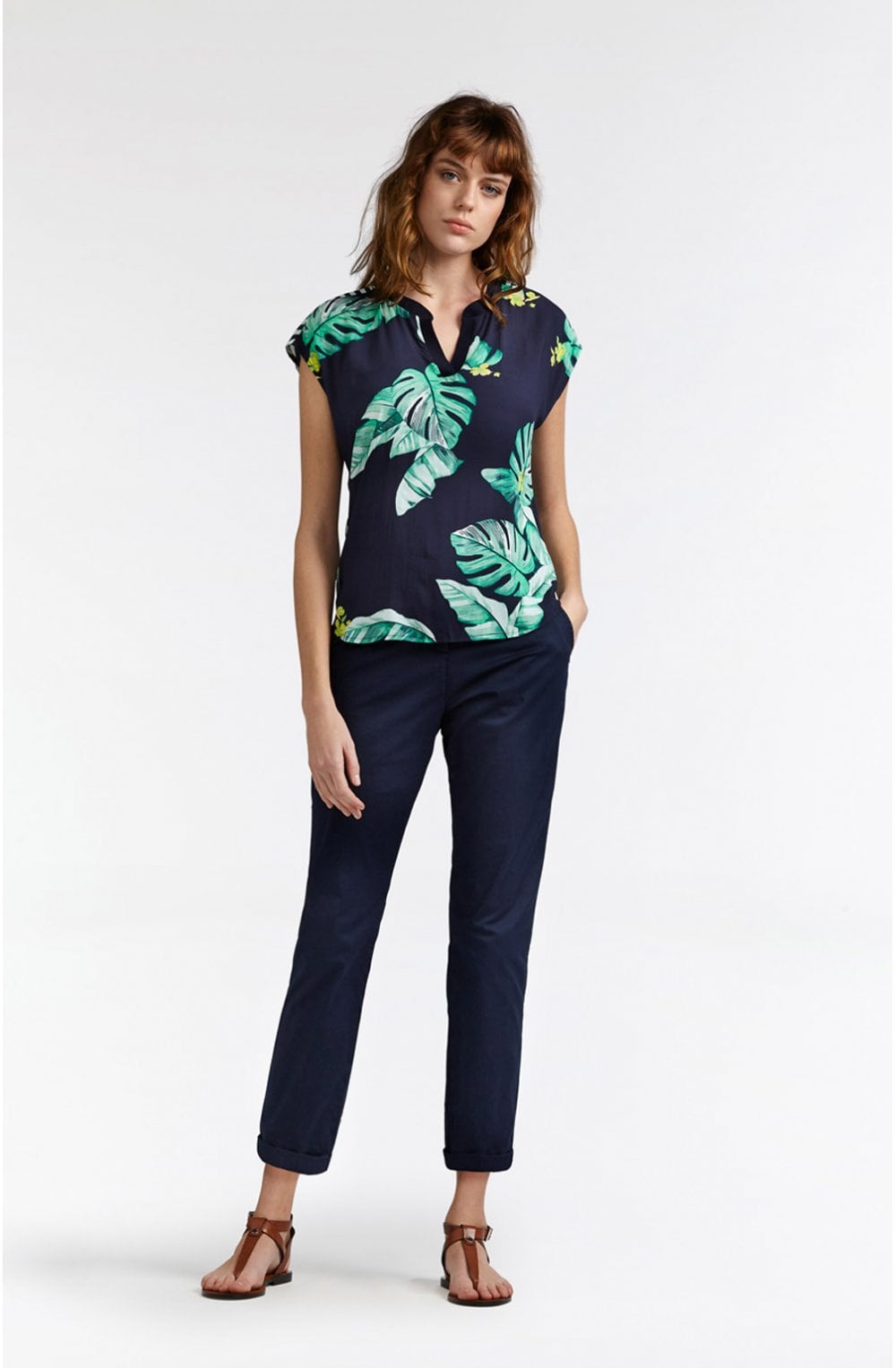Tropical Print Blouse