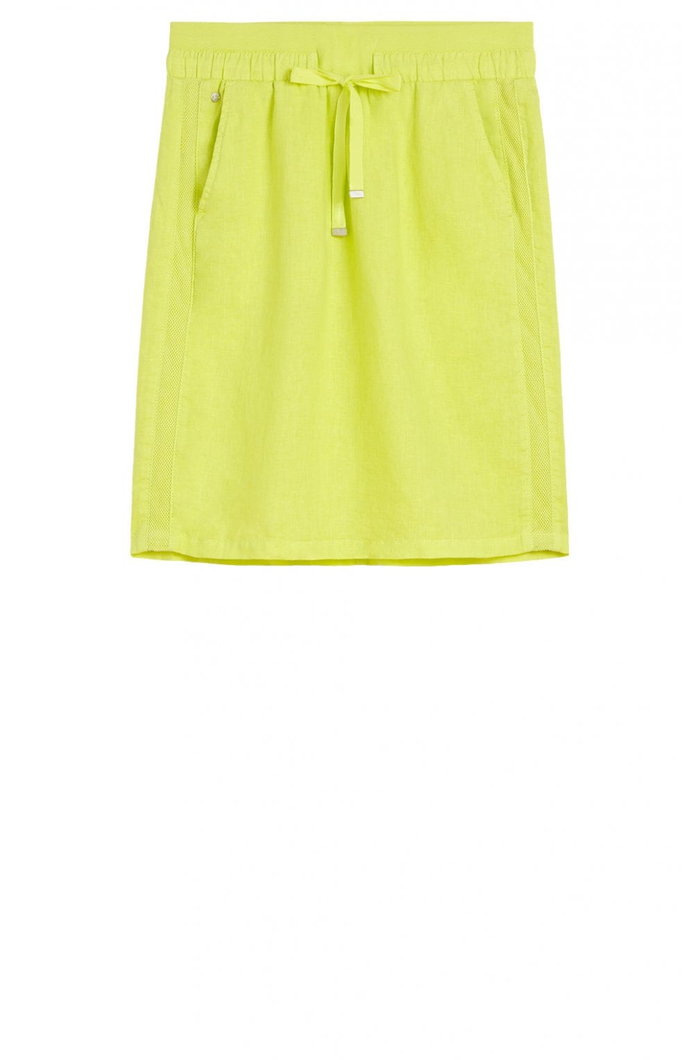 True Lime Linen Skirt