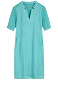 Turquoise Linen Dress