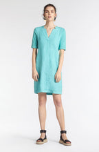 Turquoise Linen Dress