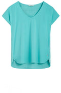 Turquoise Silky Front Top