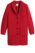 Vibrant Red Wool Coat