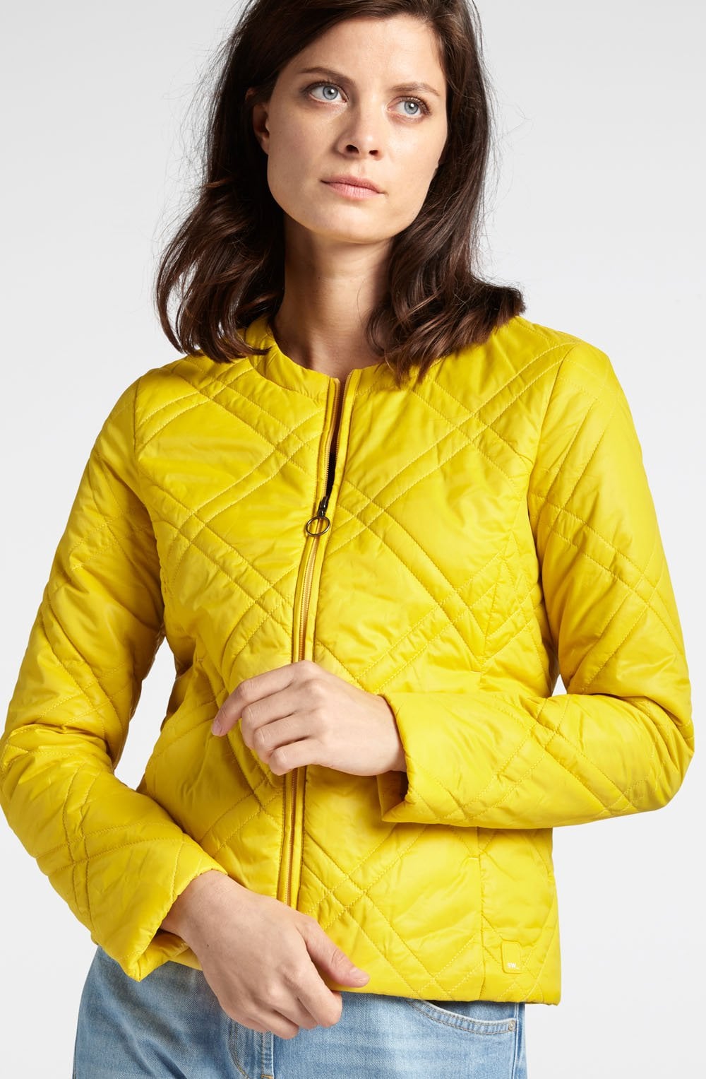 Vibrant Yellow Quilted Jacket
