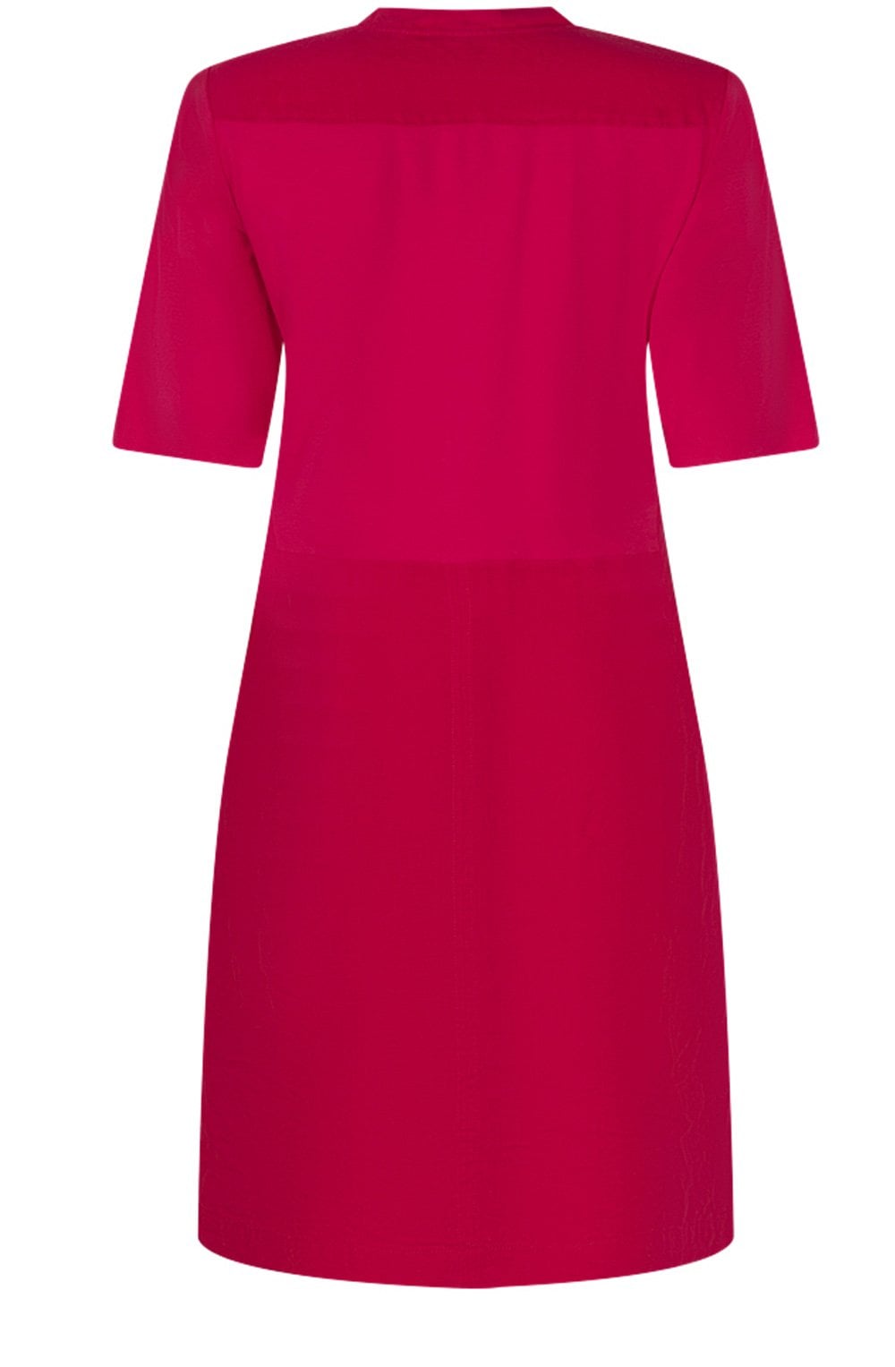 Viva Magenta Linen Dress With Buttons