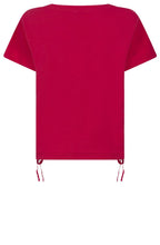 Viva Magenta Linen Tie Detail Top