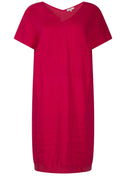 Viva Magenta V Neck Linen Dress