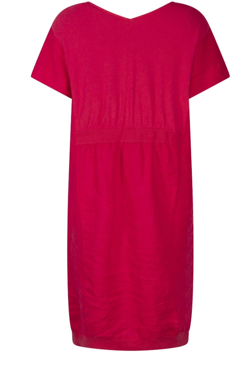 Viva Magenta V Neck Linen Dress