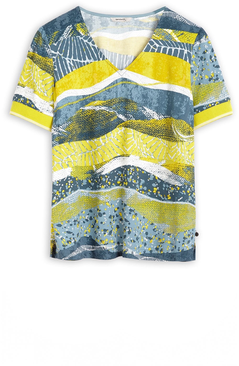 Warm Olive Bold Print Blouse