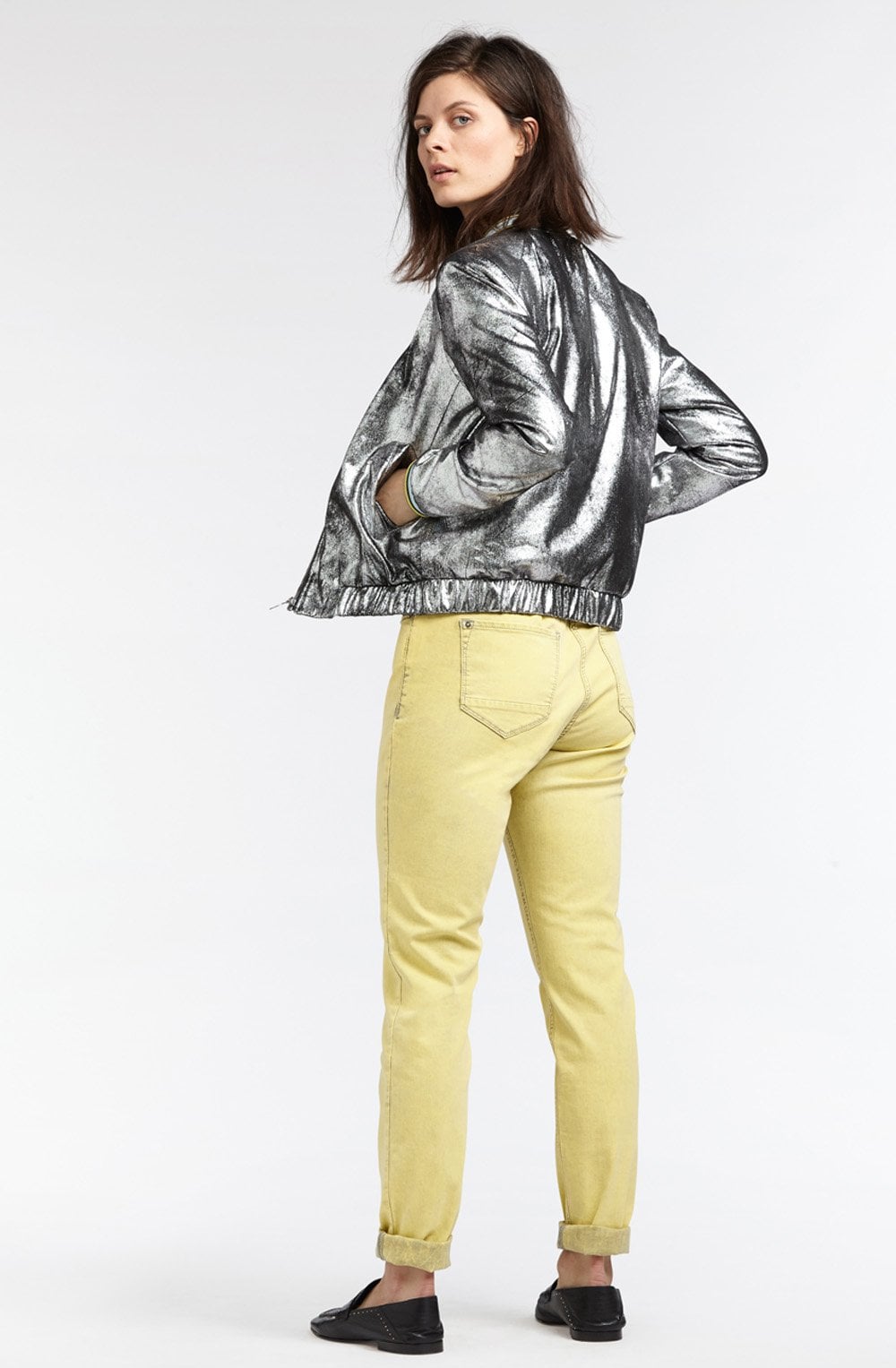 Warm Yellow Slim Leg Jeans