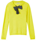Warm Yellow Tie Detailed Sweater