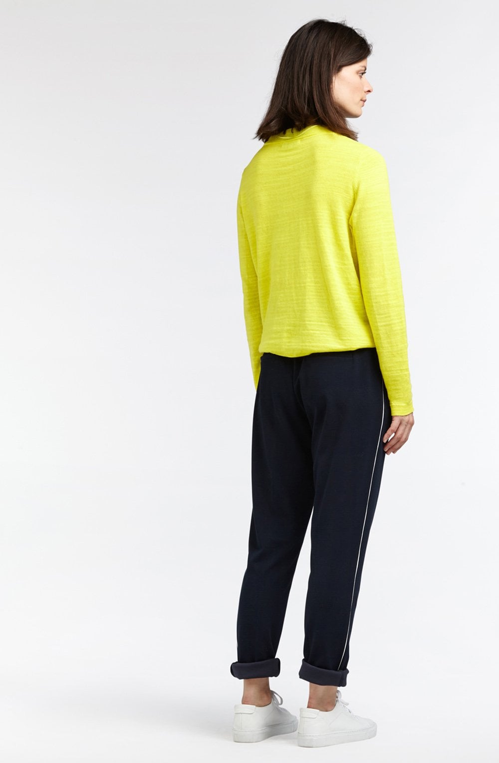 Warm Yellow Tie Detailed Sweater