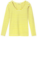 Warm Yellow & White Striped Top