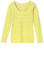 Warm Yellow & White Striped Top