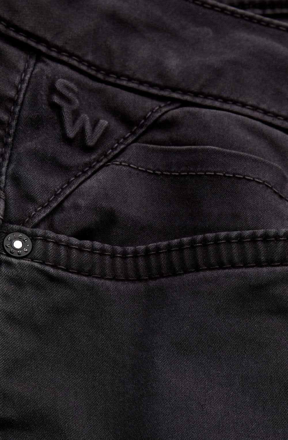 Washed Black Cropped Trousers