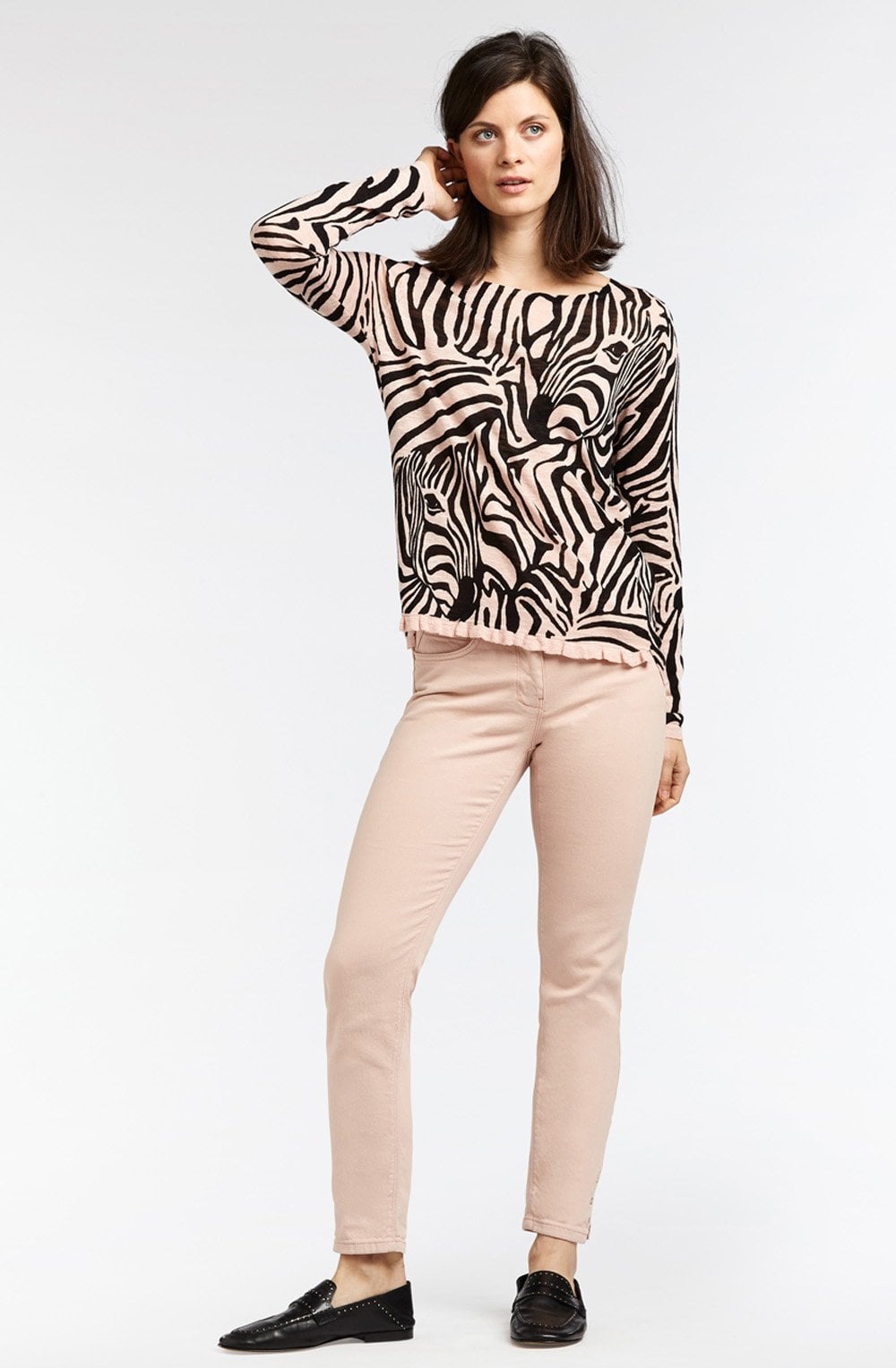 Washed Rose Slim Leg Jeans