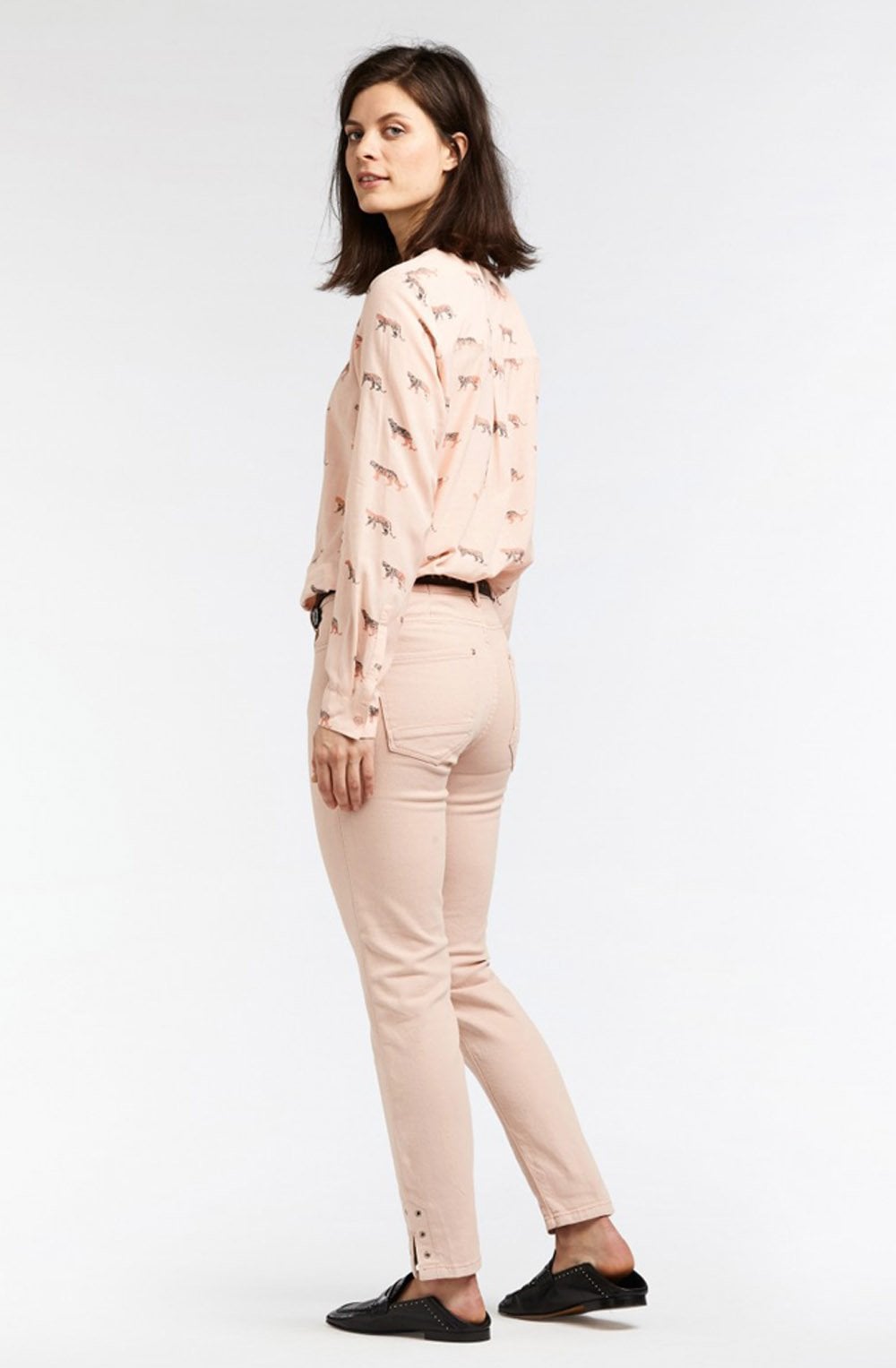 Washed Rose Tiger Print Blouse