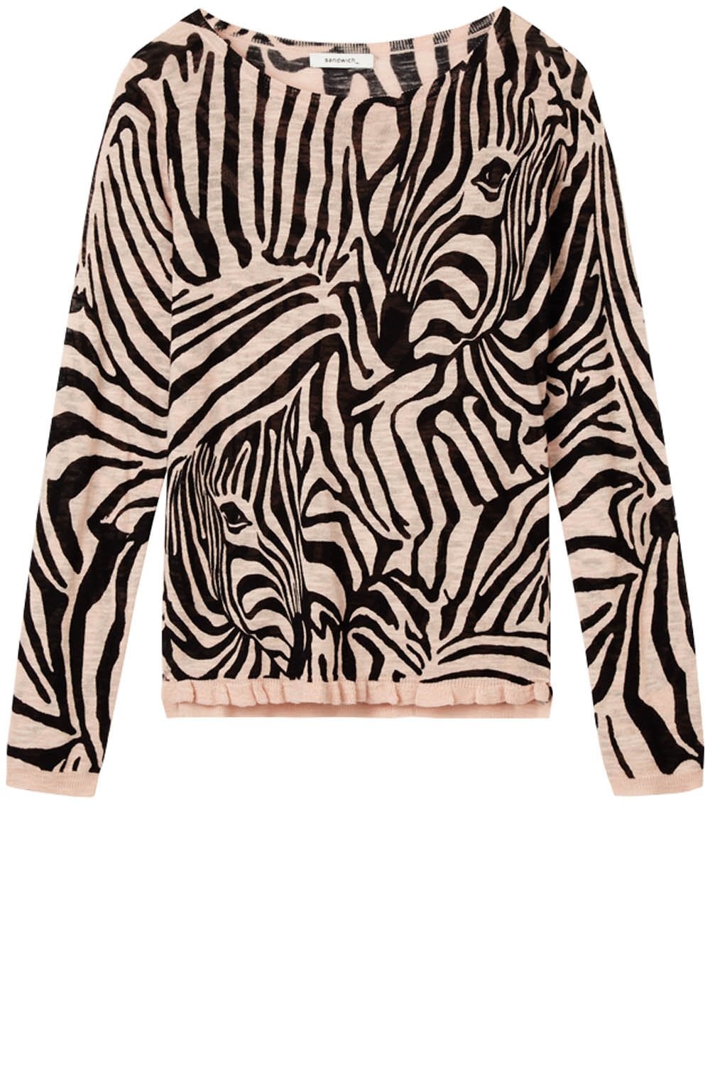 Washed Rose Zebra Print Jumper