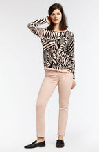 Washed Rose Zebra Print Jumper
