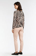 Washed Rose Zebra Print Jumper