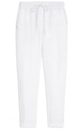 White Cropped Linen Trousers