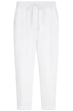 White Cropped Linen Trousers