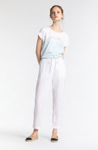 White Cropped Linen Trousers