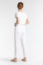 White Cropped Linen Trousers