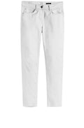 White High Waisted Crop Trousers