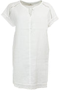 White Linen Front Tunic