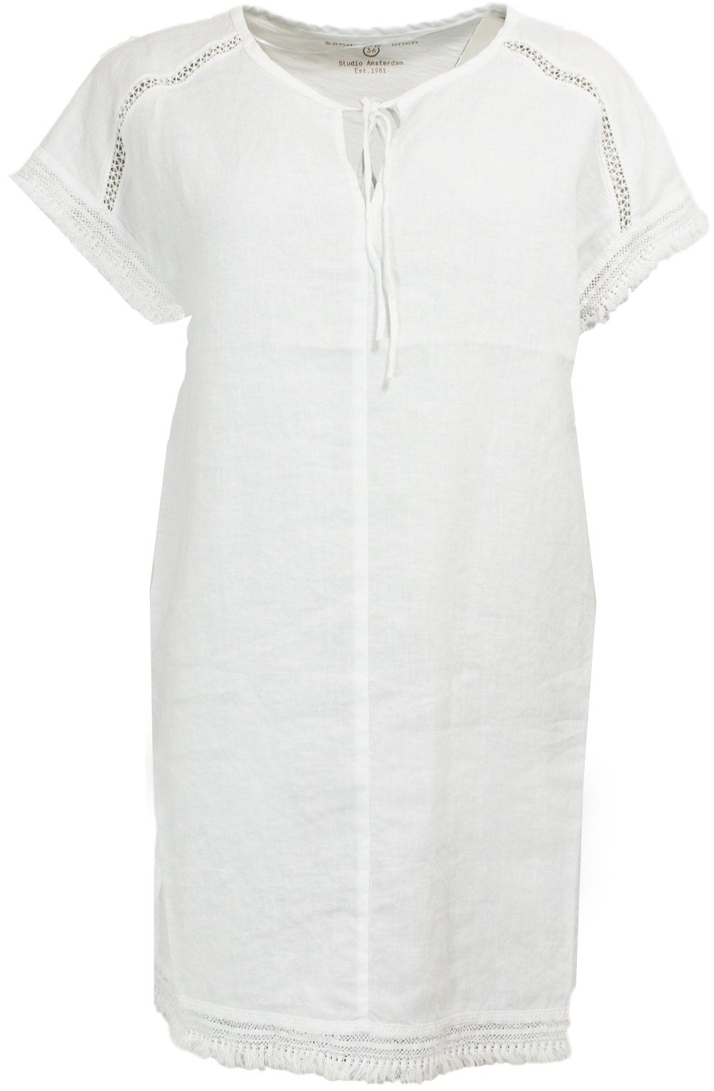 White Linen Front Tunic