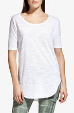 White Long Line T Shirt