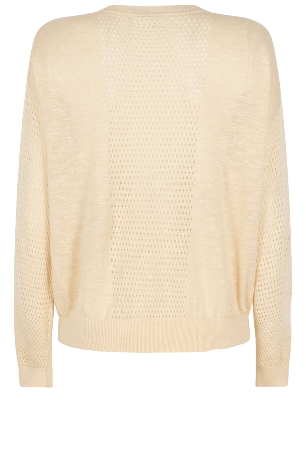 Wood Ash Fine and Open Mixed Knit Pullover
