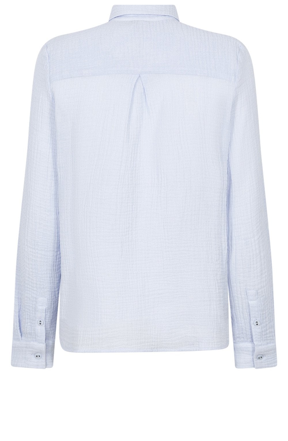 Xenon Blue Muslin Blouse with Collar