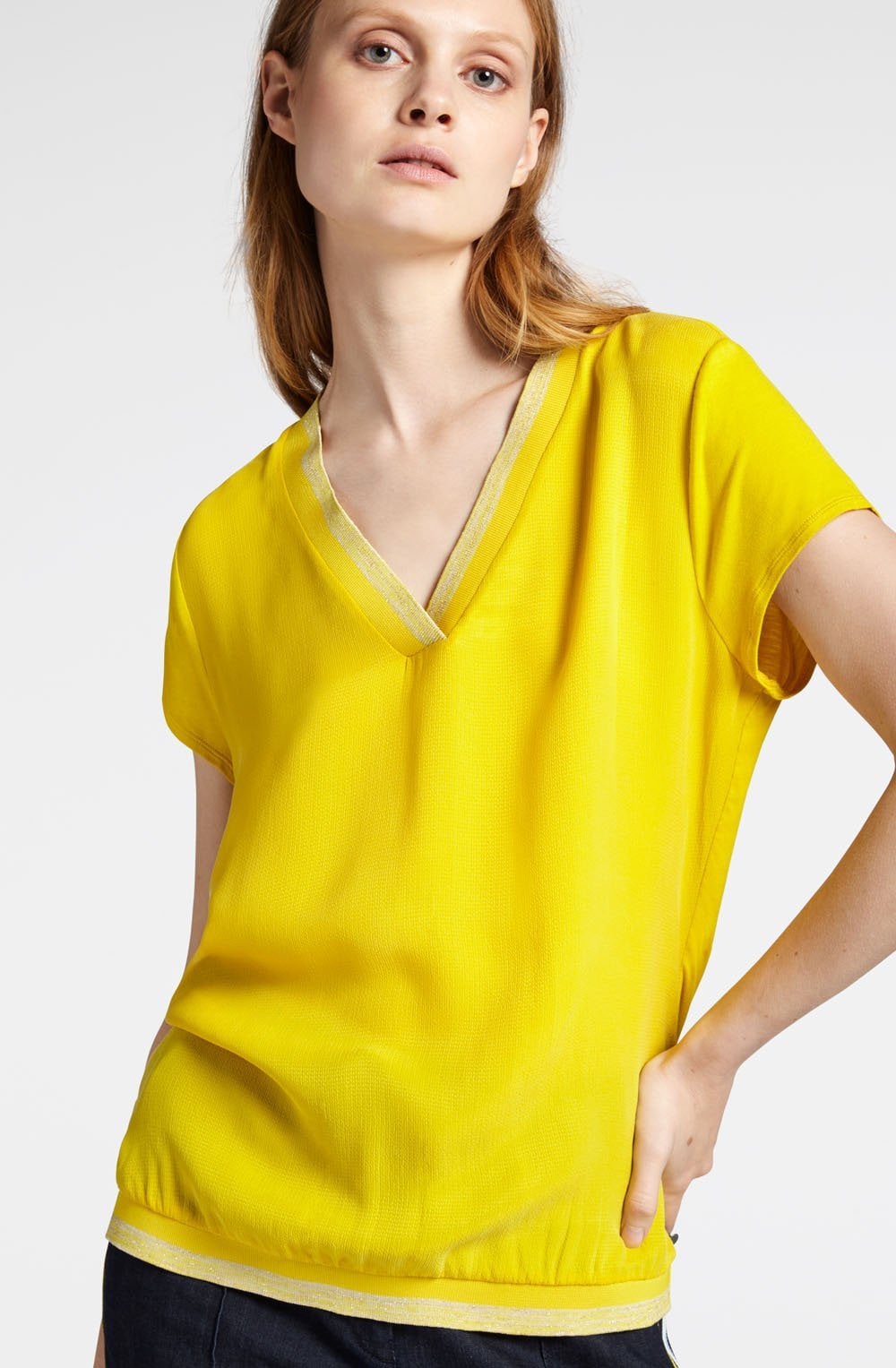 Yellow Boxy Shape Blouse