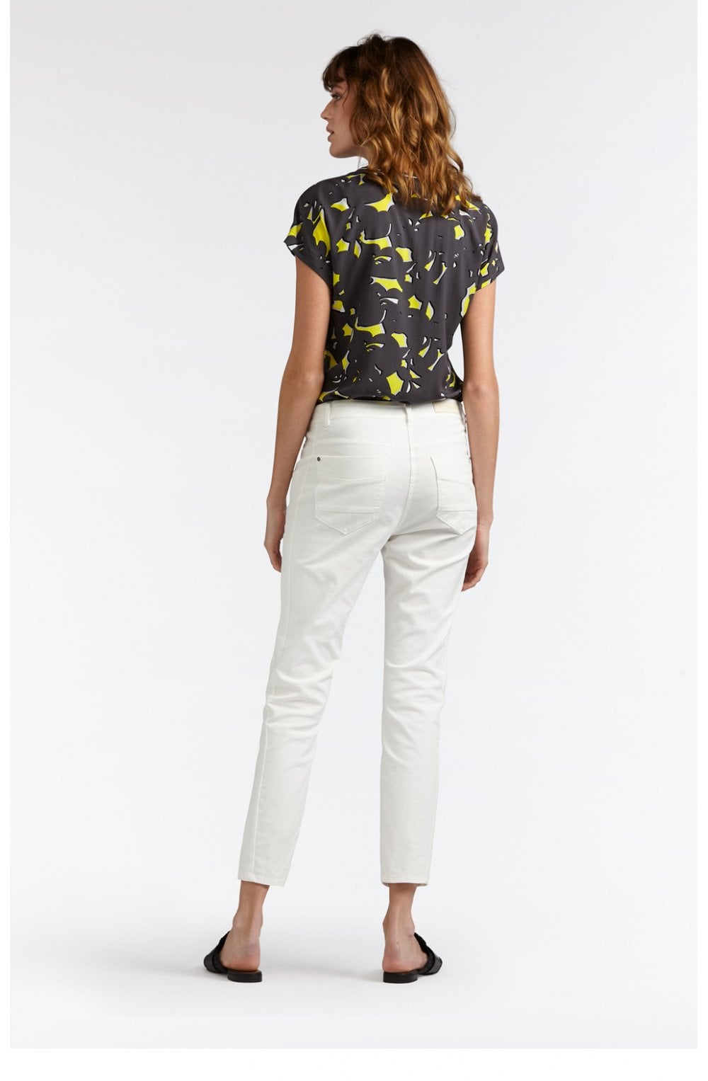 Yellow & Grey Patterned Blouse