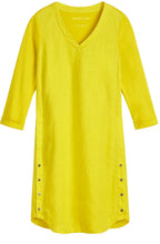 Yellow Linen Shift Dress