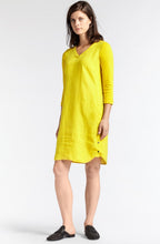 Yellow Linen Shift Dress