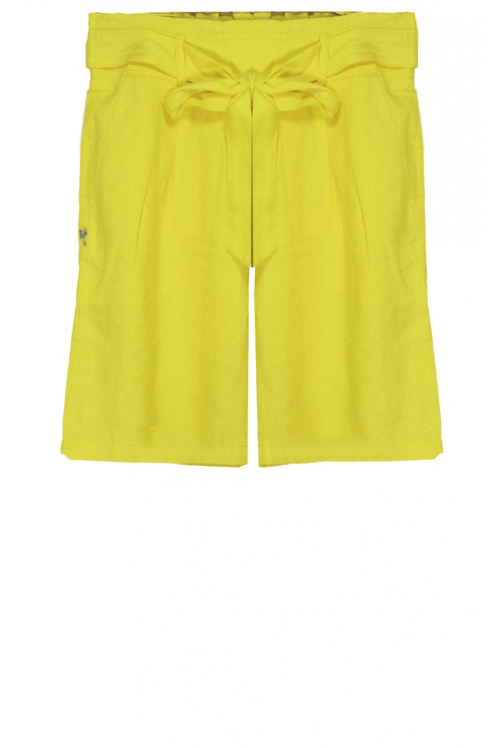 Yellow Linen Shorts