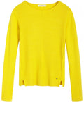 Yellow Ribbed Front Jumper