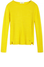 Yellow Ribbed Front Jumper