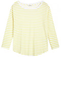 Yellow & White Striped Top