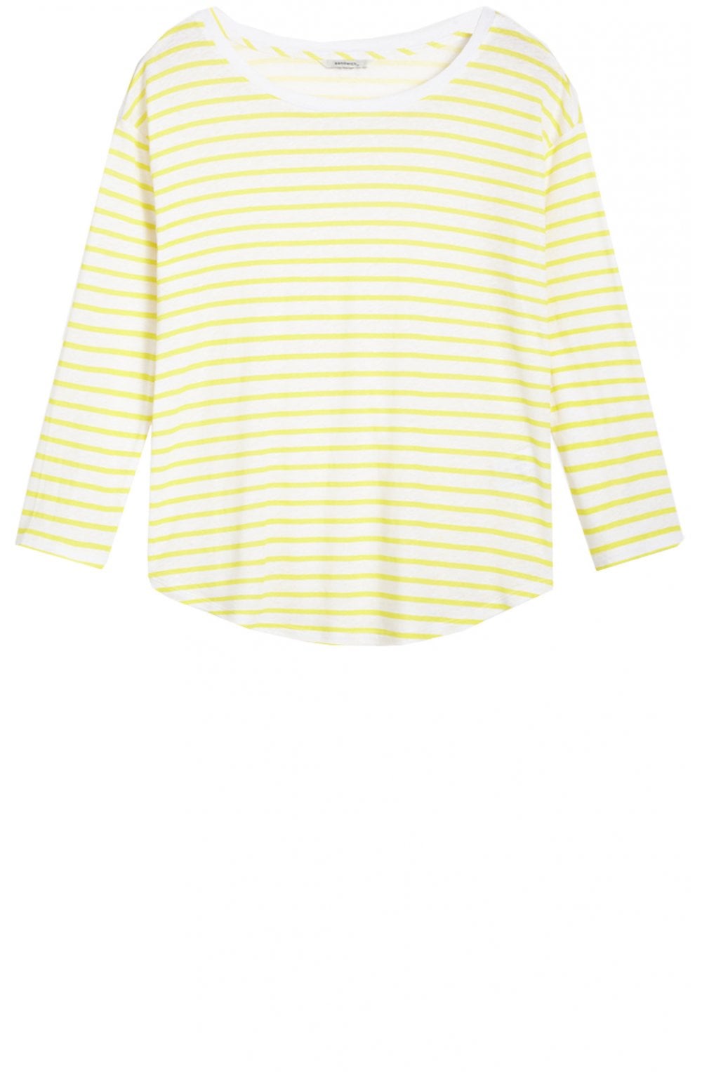 Yellow & White Striped Top
