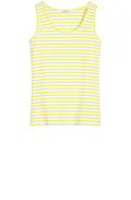 Yellow & White Striped Vest Top