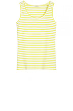 Yellow & White Striped Vest Top