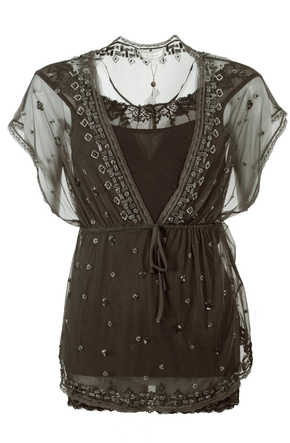 Sheer blouse liqourice